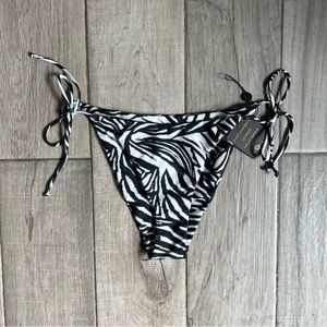 Skatie Zebra Animal Print Bikini Bottom